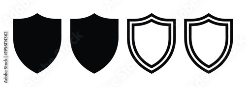 Shield Icons Vector Illustration