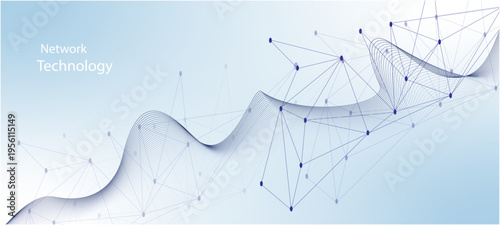 Network connection. Abstract mesh, molecular plexus line and cyberspace. Geometric line, dot on white background.abstract background with arrows