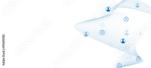 Vector network connection. Abstract mesh, molecular plexus line and cyberspace. blue and white Christmas decoration