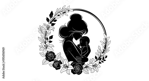 vector silhouette of a woman