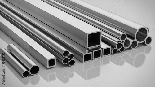 A collection of metal tubes and pipes