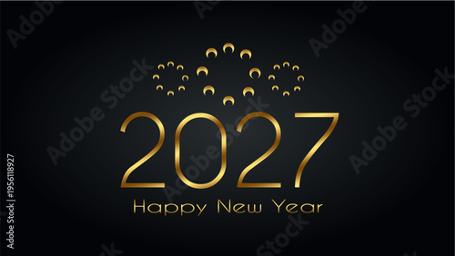 Happy New Year 2027 – Exclusive 4K Background for TV, Projectors, and Large Screens