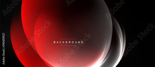 Abstract red design. Smooth curves create dynamic background. Light effects add depth, modern feel. Minimalist composition.