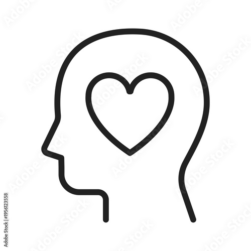 Emotional Awareness Mind Line Icon
