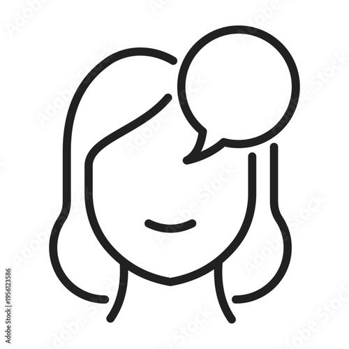 Therapy Session Counseling Line Icon, People talk 