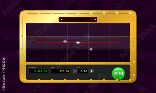 Golden Slot Machine Game UI