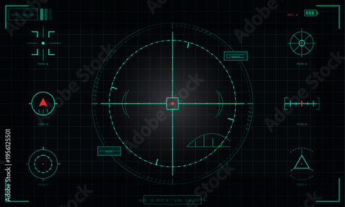 Futuristic HUD Interface Targeting