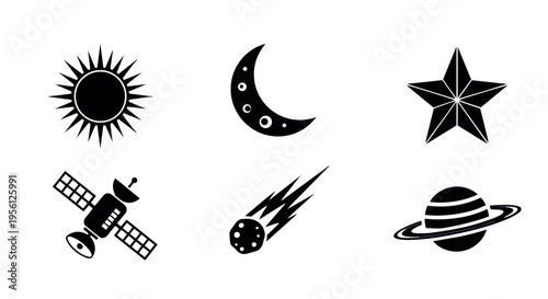 Modern Space Icon Collection