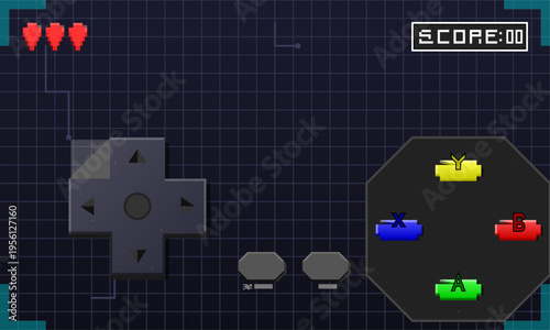 Retro Pixel Art Game Interface