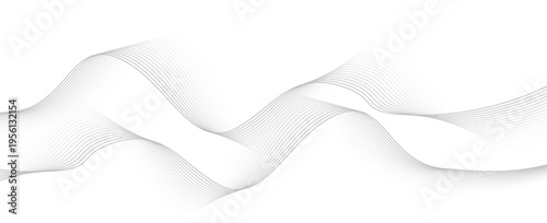 Abstract white background with flowing lines for futuristic concept. Dynamic waves. vector illustration
