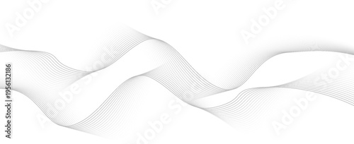 Abstract white background with flowing lines for futuristic concept. Dynamic waves. vector illustration