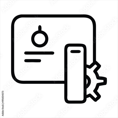 Mobile phone connecting to a calculator or settings app for calculations or automation Vector