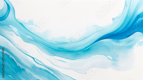 An artistic blue abstract background features flowing liquid waves and digital motion lines in a vector illustration design for a sea-inspired wallpaper backdrop