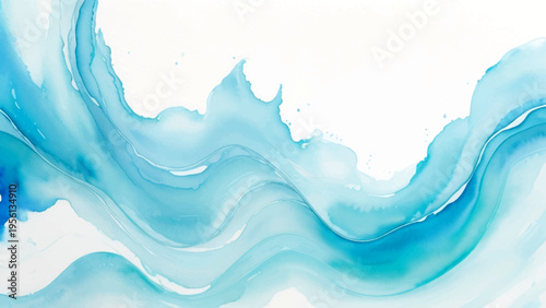 Abstract blue water wave background with flowing liquid lines and ocean inspired smooth design