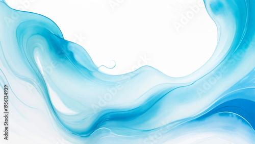 Abstract fluid design blue hues create elegant flow and gentle movement and dynamic shapes and evoke serenity and create background and modern aesthetic 