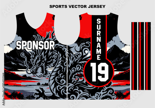 landscape with dragon jersey ...