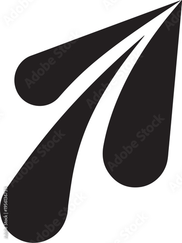 black and white paint drop