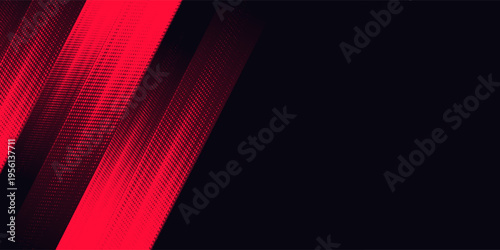Red vertical patterns pulse with digital energy. Bold dots glow against deep black backgrounds. Modern, dynamic texture suggests motion and intensity. Ideal for tech, gaming
