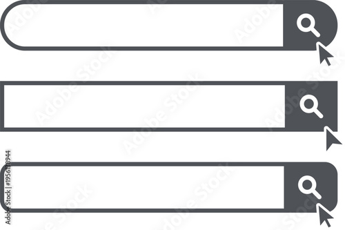 検索窓・検索バーのイラスト素材　セット　Search bar illustration set