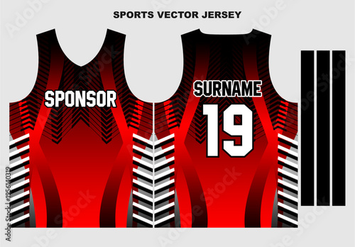 red vector basketball jersey ...