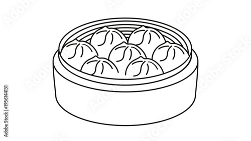 A minimalist vector illustration of a round tin container filled with small items