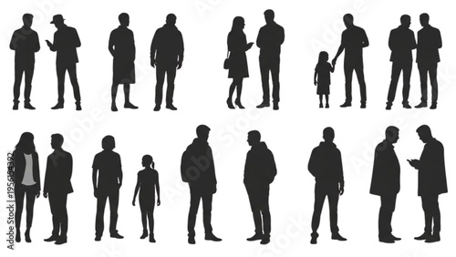 People standing in various poses and groups outdoors