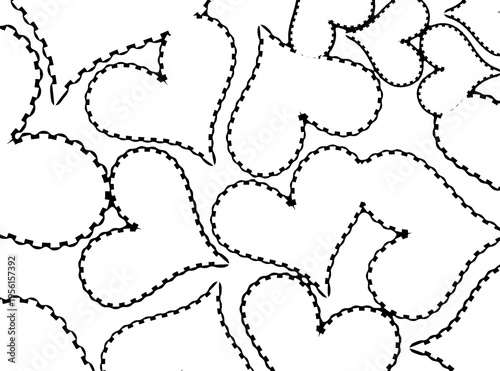 black and white seamless pattern with 