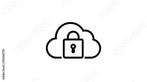 3D security padlock and key icon vector illustration for web privacy and computer safety password access design isolated on white background