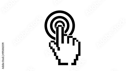 Touch Base symbol, black isolated silhouette