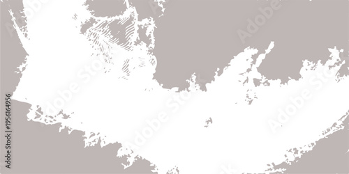 Abstract grunge background featuring a vector map illustration of Europe with black ink splashes, dirty paint stains, and a textured paper border design