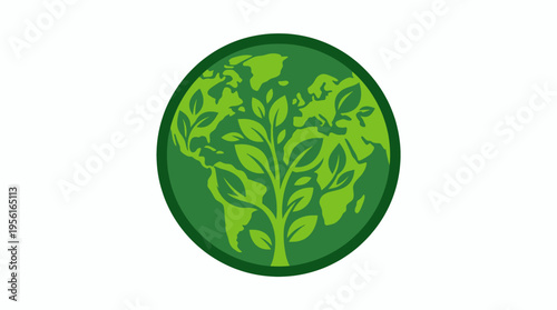 Environment Friendly Global Tree Symbol for Sustainable Planet Growth and Ecological Conservation