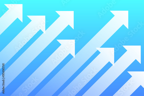 水色　矢印　上昇　背景