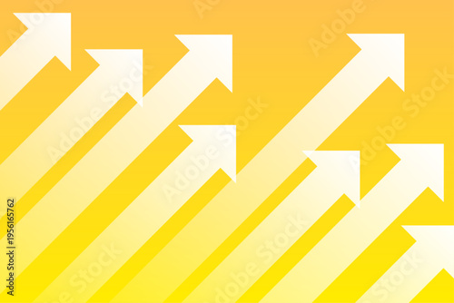 黄色　矢印　上昇　背景