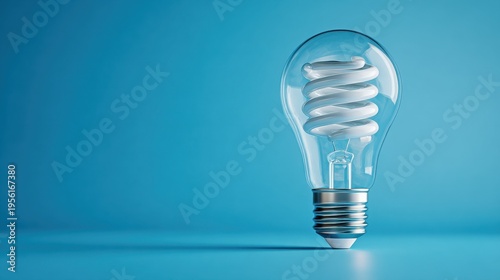 energy saving light bulb on a blue background