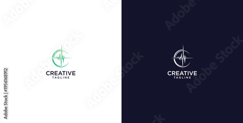 modern energy logo design, positive solution, icon, vector, premium.