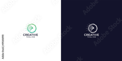modern energy logo design, positive solution, icon, vector, premium.