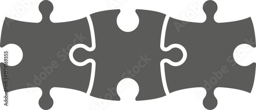 Modern flat jigsaw icons with empty frames. Infographic template for education, children activities, and creative projects.