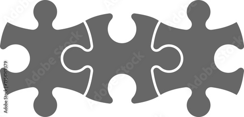 Puzzle pieces forming structured layout. Infographic design for business diagrams and learning materials.