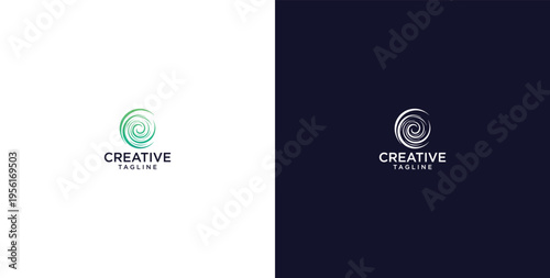 modern energy logo design, positive solution, icon, vector, premium.