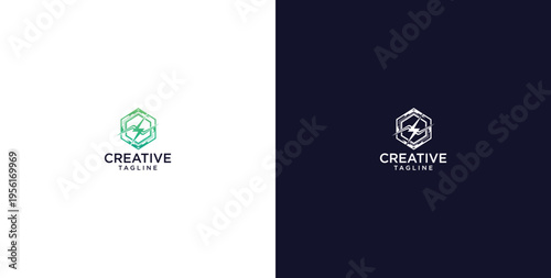 modern energy logo design, positive solution, icon, vector, premium.