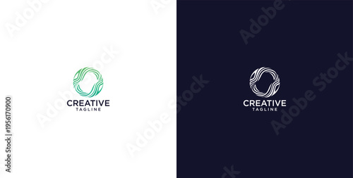modern energy logo design, positive solution, icon, vector, premium.