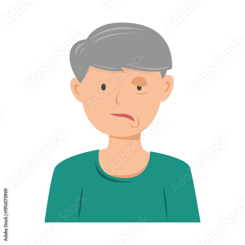 stroke disease symptoms vector illustration