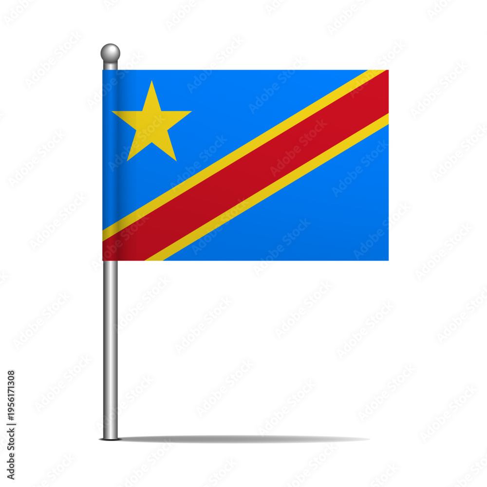 Fototapeta premium pin Democratic Republic of the Congo