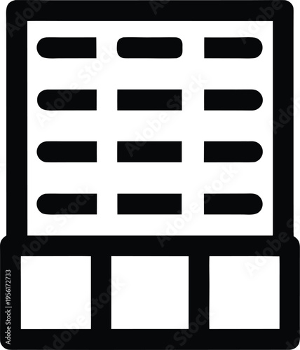 a microscope slide box with slots the entire image silhouette vector illustration on transparent background