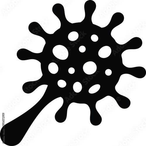 a insect aspirator with mouth tube the entire image silhouette vector illustration on transparent background