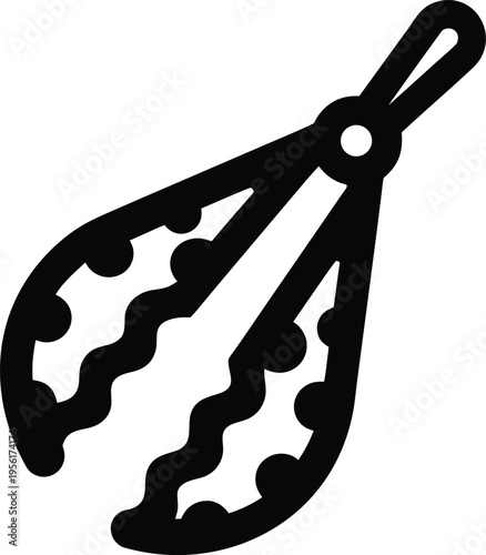 a crucible with lid and tongs the entire image silhouette vector illustration on transparent background