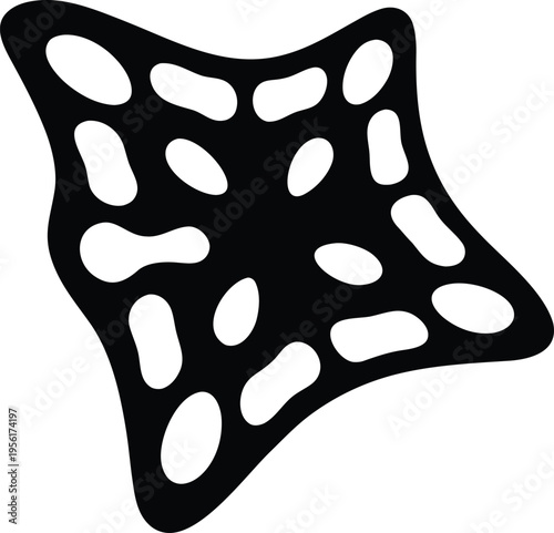 a crab trap with funnel entrance the entire image silhouette vector illustration on transparent background