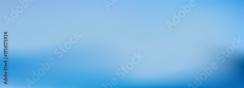Blue sky gradient background, pale ice upper zone, deep azure lower band. White bloom, soft blur noise texture, pastel abstract. Vector smooth pattern. Winter corporate design bg.