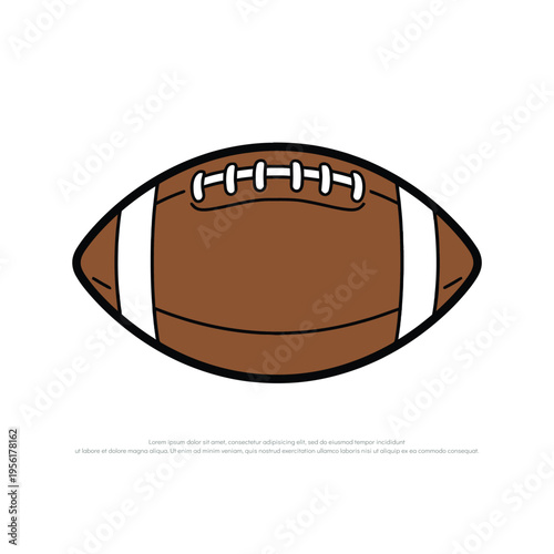 American Football Ball Illustration