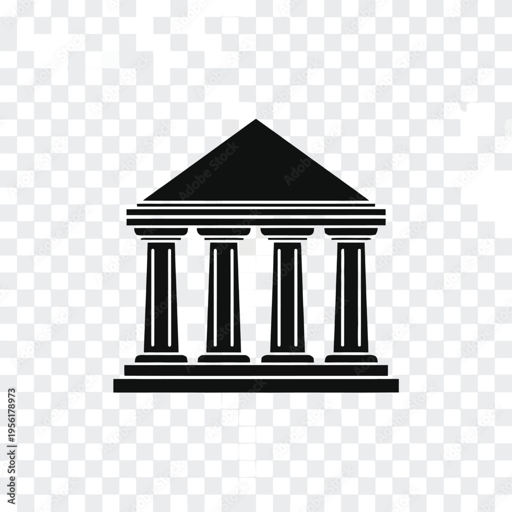 Obraz premium Greek-style building with classical columns and triangular pediment.